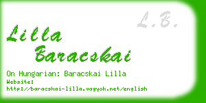 lilla baracskai business card